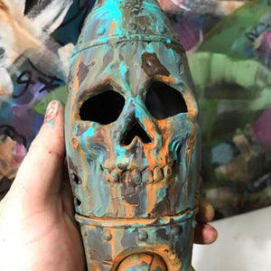 Resin Skull Bomb Ornament
