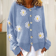 Load image into Gallery viewer, Knit Sweater Button Long Sleeve Loose Cardigan