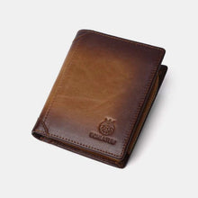 Load image into Gallery viewer, Men's Leather Bifold Wallet with Anti-theft RFID Blocking