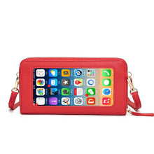 Load image into Gallery viewer, Touch Screen RFID Blocking Cellphone Purse