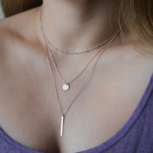 Load image into Gallery viewer, Multilayer Pendant Long Chain Necklace