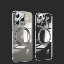 Load image into Gallery viewer, Electroplating Wireless Magnetic Charging All-Inclusive Lens iPhone Case