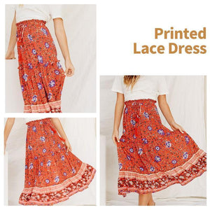 Printed Lace Dress