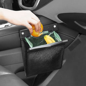 Waterproof Car Leather Trash Can