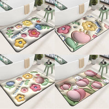 Load image into Gallery viewer, 3D flower soft diatom mud absorbent floor mat