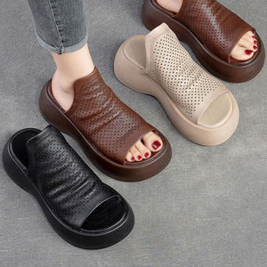 Women’s Breathable Hollowed-out Leather Sandals
