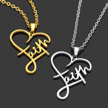 Load image into Gallery viewer, Faith Heart Necklace