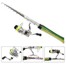 Load image into Gallery viewer, Mini Fish-shaped Portable Fishing Rod Kit