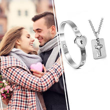 Load image into Gallery viewer, Heart Lock Bracelet &amp; Necklace