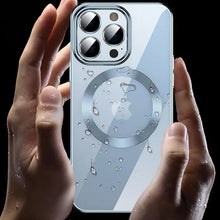 Load image into Gallery viewer, Electroplating Wireless Magnetic Charging All-Inclusive Lens iPhone Case
