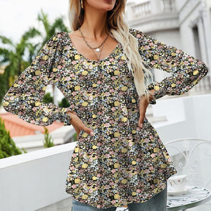 Printed Puff Long Sleeve Shirt