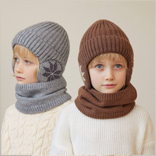 Load image into Gallery viewer, Children&#39;s Winter Fleece Scarf Suit