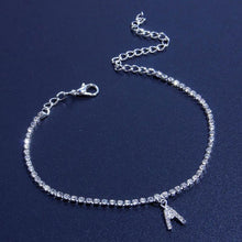 Load image into Gallery viewer, Rhinestone Letter Anklets