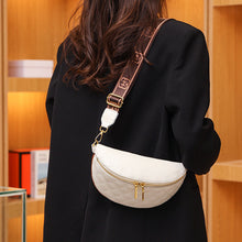 Load image into Gallery viewer, Cowhide Leather Rhombus Pattern Waist Bag