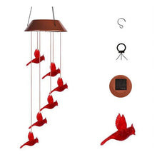Load image into Gallery viewer, Red Bird Wind Chime Light