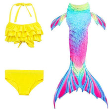 Load image into Gallery viewer, Girls Mermaid Tail Kids Swimsuit Bikini Set