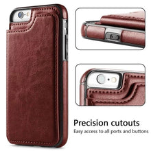 Load image into Gallery viewer, Leather Wallets Phone Case for iPhones, with card slots