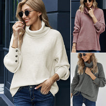 Load image into Gallery viewer, Solid Color Stand Collar Sweater