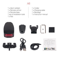 Load image into Gallery viewer, Bicycle Rear Light Remote Control Alarm Lock