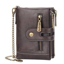 Load image into Gallery viewer, Men‘s RFID Wallet with Chain, Retro Bifold Card Holder Purse