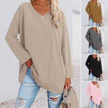 Load image into Gallery viewer, V Neck Drop Sleeve T-Shirt