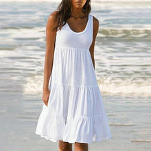 Load image into Gallery viewer, Paneled Solid Sleeveless Beach Midi Dress