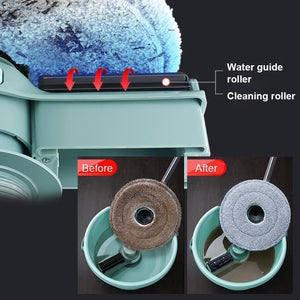 Rotating Round Microfiber Flat Mop