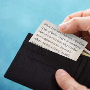 Stainless Steel Cards Lettering Gift Wallet Holder