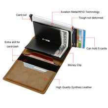 Load image into Gallery viewer, Multifunctional Wallet with Apple AirTag Case Cover Smart Anti-lost RFID Wallet