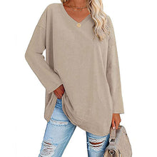 Load image into Gallery viewer, V Neck Drop Sleeve T-Shirt