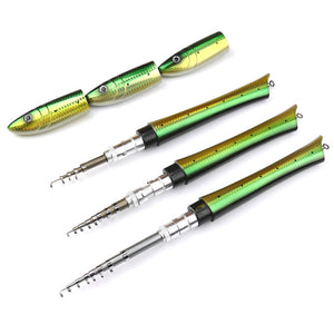 Mini Fish-shaped Portable Fishing Rod Kit