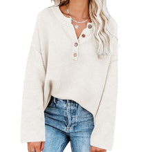 Load image into Gallery viewer, Button Solid Sweater