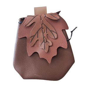 Medieval Renaissance Leather Drawstring Coin Pouch Bag