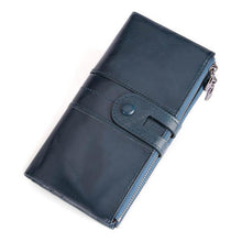Load image into Gallery viewer, Women Genuine Leather Clutch Long Money Coin Purse