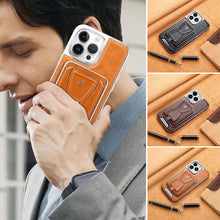 Load image into Gallery viewer, Luxurious Leather Magnetic Phone Case