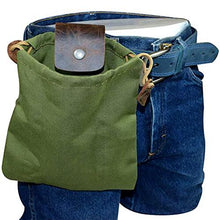 Load image into Gallery viewer, Leather and canvas bushcraft bag