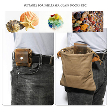 Load image into Gallery viewer, Leather and canvas bushcraft bag