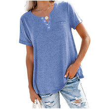 Load image into Gallery viewer, Fashion Solid Color Pocket Short Sleeve T-Shirt