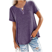Load image into Gallery viewer, Fashion Solid Color Pocket Short Sleeve T-Shirt