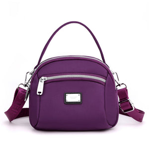 Lightweight Solid Nylon Crossbody Bag