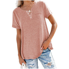Load image into Gallery viewer, Fashion Solid Color Pocket Short Sleeve T-Shirt