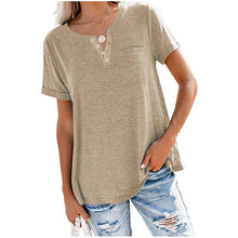Load image into Gallery viewer, Fashion Solid Color Pocket Short Sleeve T-Shirt